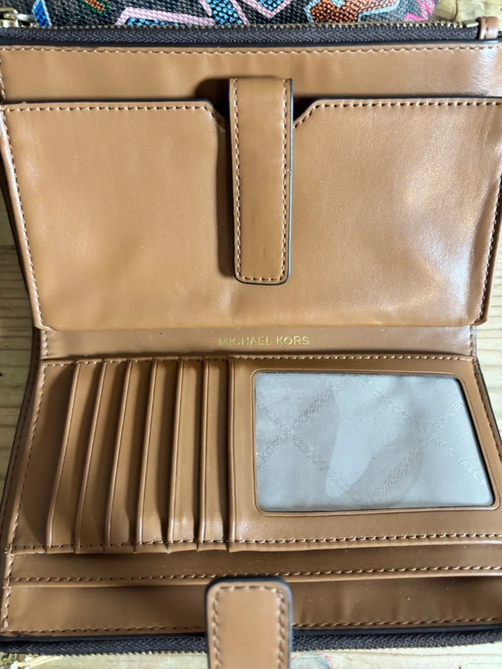 Michael Kors Multicolor Big Block logo with matching wallet